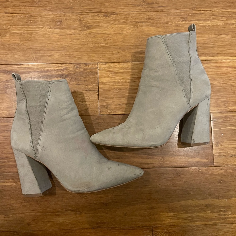 Grey Suede Steve Madden booties